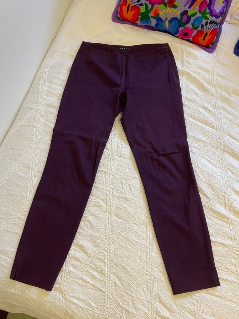 Theory Purple Trousers Size 2